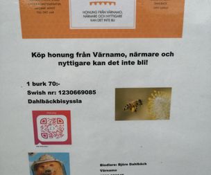  Information på honungskiosken
